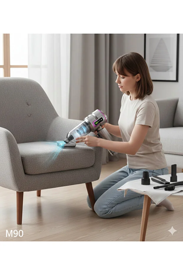 20.000 PA Araç Süpürgesi | Üflemeli Güçlü Vakumlu Oto Temizlik - Görsel 4