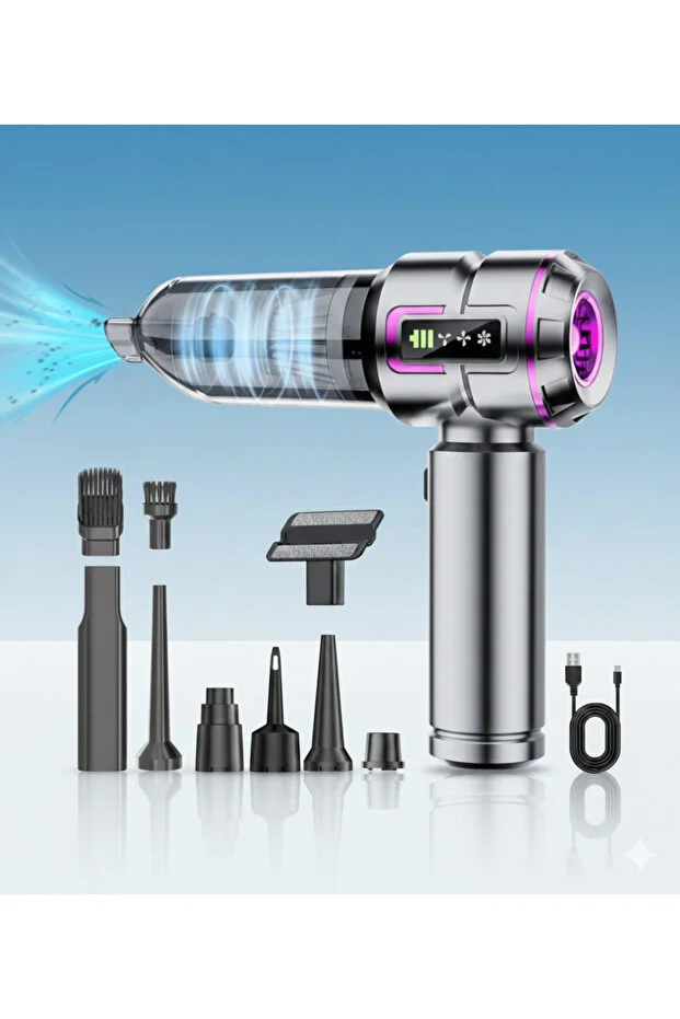 20.000 PA Araç Süpürgesi | Üflemeli Güçlü Vakumlu Oto Temizlik