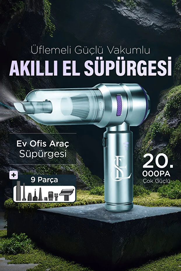 20.000 PA Araç Süpürgesi | Üflemeli Güçlü Vakumlu Oto Temizlik - Görsel 3