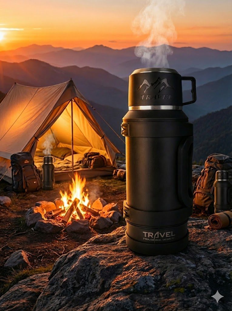 Termos Paslanmaz Çelik Kampçı | 2L, 3L, 4L | 48 Saat Sıcak Soğuk Tutucu - Görsel 6