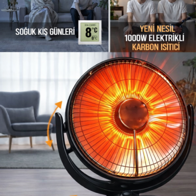 1000W Vantilatör Tipi Seramik Isıtıcı
